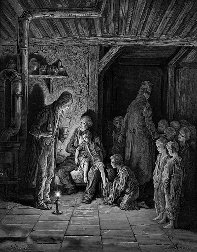 Enfants sans-abri dans le Londres victorien - Gustave Dore